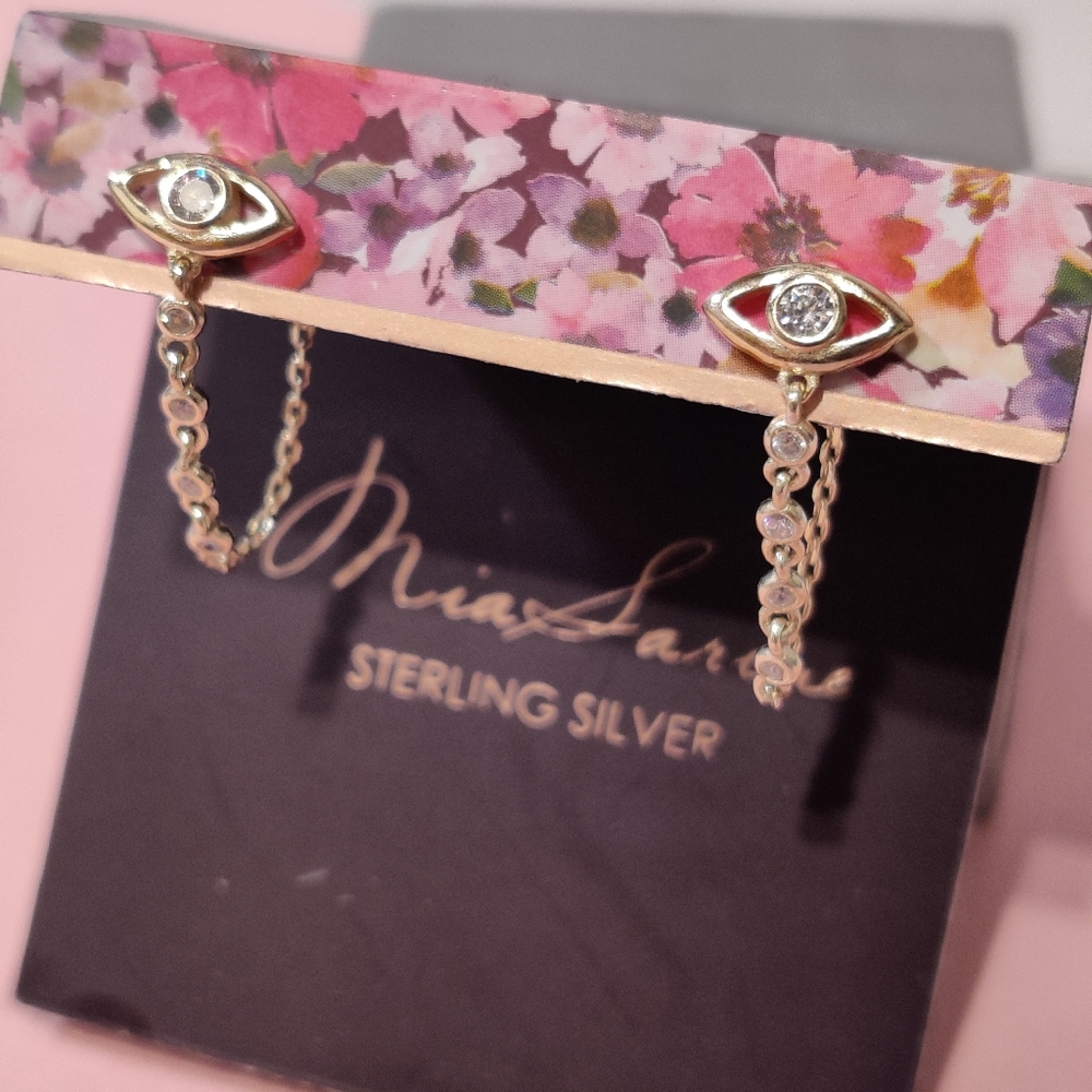Mia Sarine Evil Eye Earrings